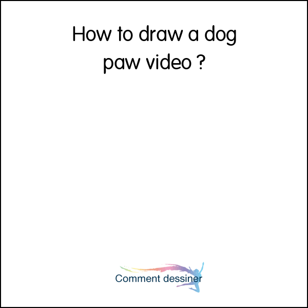 How to draw a dog paw video